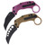 Reate Exo-K Karambit Gravity Knife (Black PVD Purple Oxidized Handle) REEXOKOPBK