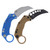 Reate Exo-K Karambit Gravity Knife (Stonewash Blue Oxidized Handle)