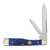Hen & Rooster 2-Blade 3" Blue Pick Bone Trapper Folding Knife