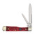 Hen & Rooster 2-Blade 3" Red Pickbone Trapper Folding Knife