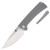 Chaves RCK9 Linerlock Folding Knife Satin M390 Drop Point Stonewash Titanium RCK9DPSWTIBF
