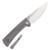 Chaves RCK9 Linerlock Folding Knife Satin M390 Drop Point Stonewash Titanium