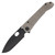 Medford 187 DP Framelock Folding Knife 3.75in PVD D2 Tumbled Titanium/PVD Clip