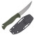 Benchmade Meatcrafter Dark Olive 4in Plain Stonewash Trailing Point