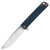 Medford M-48 Framelock Folding Knife (Tumbled S45VN | Blue Handles | Bronze Hardware)
