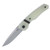 CRKT Michaca Out-the-Side Automatic Knife Bead Blast Magnacut Natural G-10