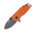 CRKT Squid Compact Orange and Black 1.75in Plain Black Stonewash Drop Point CR2486