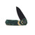 Kizer Lieb Linerlock Folding Knife 2.39" Black Nitro V  Green Resin
