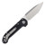 Microtech LUDT Automatic Knife 3.42" PS Stonewash M390MK Drop Point Black
