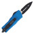 Microtech Mini Troodon Blue 1.99in Partially Serrated Black Dagger
