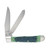 Hen & Rooster Trapper Folding Knife Green Pickbone 2
