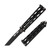 Bear & Son Balisong Knife 3.37in Plain Edge Black Carbon
