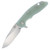 Hinderer XM-18 Blue Translucent Green 3.5in Plain Stonewash Slicer