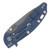 Hinderer XM-18 Battle Blue Black 3.5in Plain Stonewash Slicer