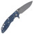 Hinderer XM-18 Battle Blue Black 3.5in Plain Stonewash Slicer