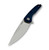 EIKONIC Dromas 3.25in Polished Satin D2 Drop Point Steel Blue G-10