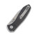 EIKONIC Kasador 2.75in Polished Satin D2 Drop Point Black Canvas Micarta EIK331SB