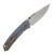 Böker Plus Canoe Folding Knife Blue 2.68 Plain Stonewash Drop Point BK01BO494