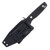 Medford the Deep Fixed Blade Black Plain Tumbled in Kydex Sheath