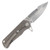 Medford Proxima Folding Knife Titanium 3.9in Plain Tumbled Drop Point
