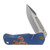Medford Proxima Blue Deep Cut Fleur de Lis 3.9in Plain Tumbled