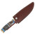 Chipaway Cutlery Running Stream Hunter Fixed Blade Knife Torched Blue Bone