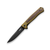 LionSteel Skinny Aluminum Green 3.31 Inch Plain Old Black Drop Point