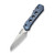 We Knife Co Vision R Blue 3.54 Inch Plain Bead Blasted Wharncliffe