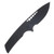 WE Knife Co Mini Malice 2.98 Inch Plain Black Stonewash Drop Point WE054BL-1