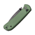 Civivi Qubit Folding Knife Green 2.98 Inch Plain DAMASCUS Drop Point