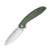 SENCUT San Angelo Folding Knife Green 3.48 Inch Plain Satin Drop Point