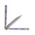 CLV06 Lovins Customs Strix Balisong Damasteel Satin Titanium Handle with Purple Ano Insert S35VN Tanto Blade