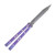 Lovins Customs Strix Balisong Damasteel Purple Anodized Titanium Handle S35VN Tanto Blade