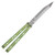 Lovins Customs Strix Balisong Green Anodized Titanium 4.5in Tanto