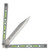 Lovins Customs Strix Balisong Titanium Green Ano Inserts Satin Tanto