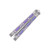Lovins Customs Strix Balisong  Satin Titanium Handle with Purple Ano Insert S35VN Tanto Blade
