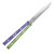 Lovins Customs Strix Balisong  Purple & Green Anodized Titanium Handle S35VN Tanto Blade