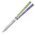 Lovins Customs Strix Balisong  Purple & Green Anodized Titanium Handle S35VN Tanto Blade
