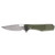 Gerber Minisada Flat Sage Folding Knife 3in Plain Stonewash Drop Point Open Front