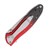 Kershaw Leek Folding Knife Red & Black 3in Plain Stonewash Wharncliffe 3