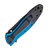 Kershaw Leek Folding Knife Blue and Black 3 Inch Plain Wharncliffe 3