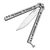 Kershaw Balisong Lucha Bead Blasted Stainless 4.6in Clip Point
