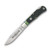 Queen Cutlery Green Peach Seed Jigged Bone One Blade Lockback Folding Knife