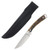 Hen & Rooster Small Hunter Ram Horn 3.25in Plain Mirror Polished Drop Point