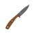 CRKT Soldotna Fixed Blade Knife 3.48in Plain Brown Micarta Russ Kommer Design