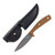 CRKT Soldotna Fixed Blade Knife 3.48in Plain Brown Micarta Russ Kommer Design