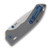 Benchmade Mini Narrows 20CV Gray Titanium Sapphire Blue Hardware