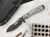 Dawson Knives Harvester White/Black 3.12in Plain Apocalypse Black Upswept with Sheath