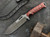 Dawson Knives Shepherd XL Red/Black 5.5in Plain Apocalypse Black Clip Point with Sheath