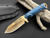 Dawson Knives Shepherd BlueBlack 3.87in Plain Arizona Copper Clip Point with Sheath
